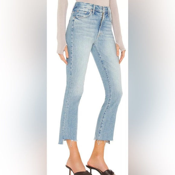 MOTHER Superior The insider Crop Step Fray I Confess Blue Size 26 - Picture 2 of 14